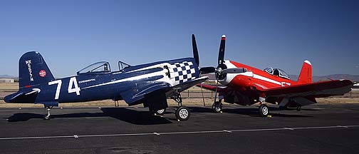 Goodyear Corsairs F2G-2 N5577N Race 74 and F2G-1 N5588N Race 57, December 27, 2011